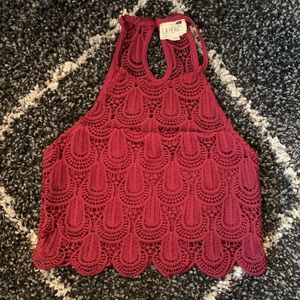 Pacsun maroon crop top